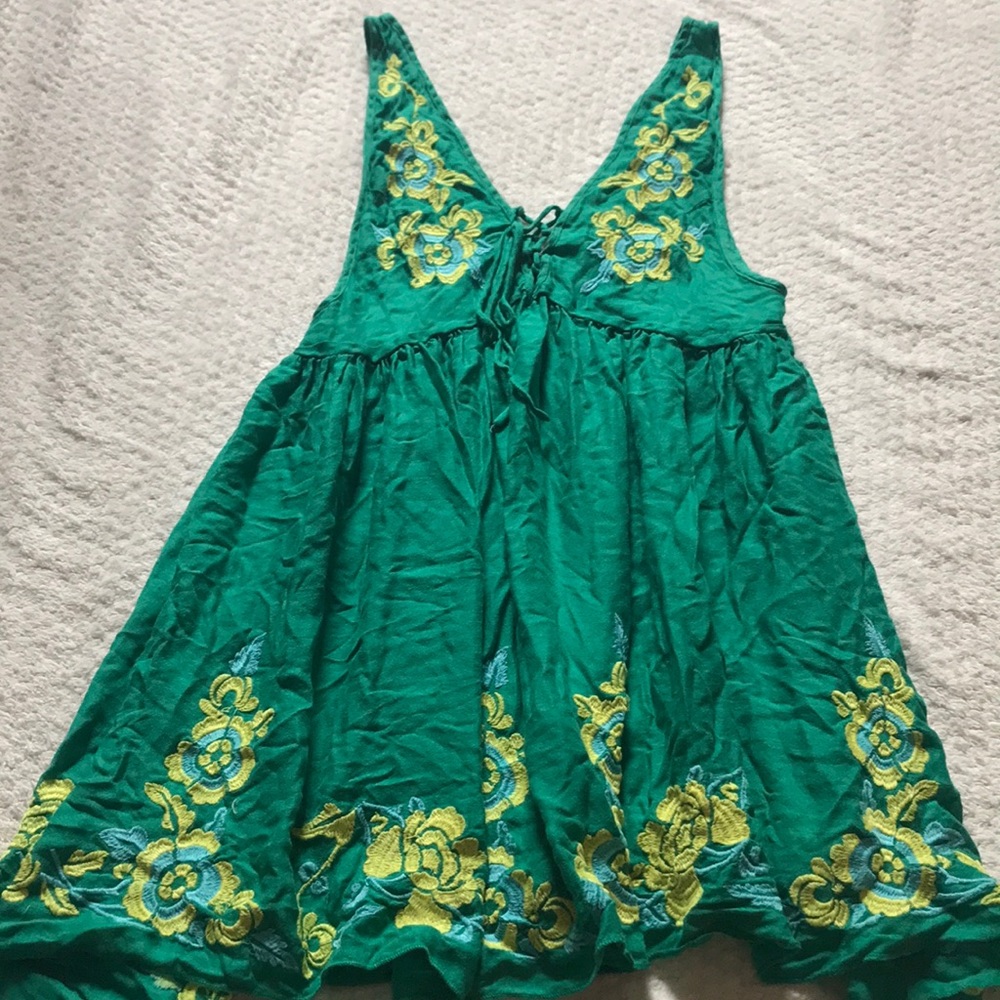 Emerald free people dress